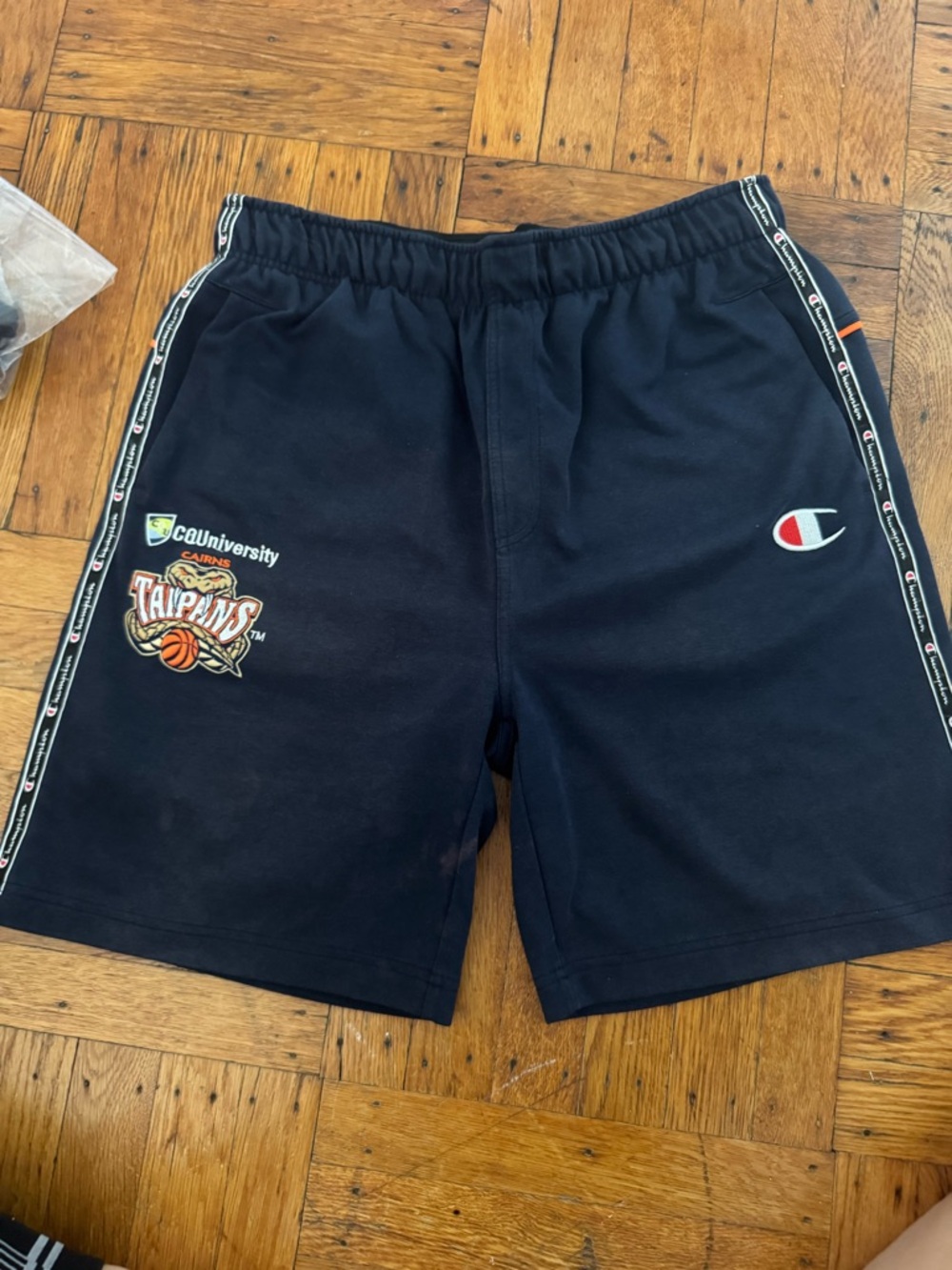 Champion NBL Navy Athletic Sweat Shorts with Taipans Patch